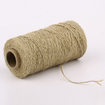 1,5 мм естествено конопено въже, ръчно изработено декоративно занаятчийско въже, юта, канап, плетени въжета, ролка за сладкар, пакет с подаръци, канап