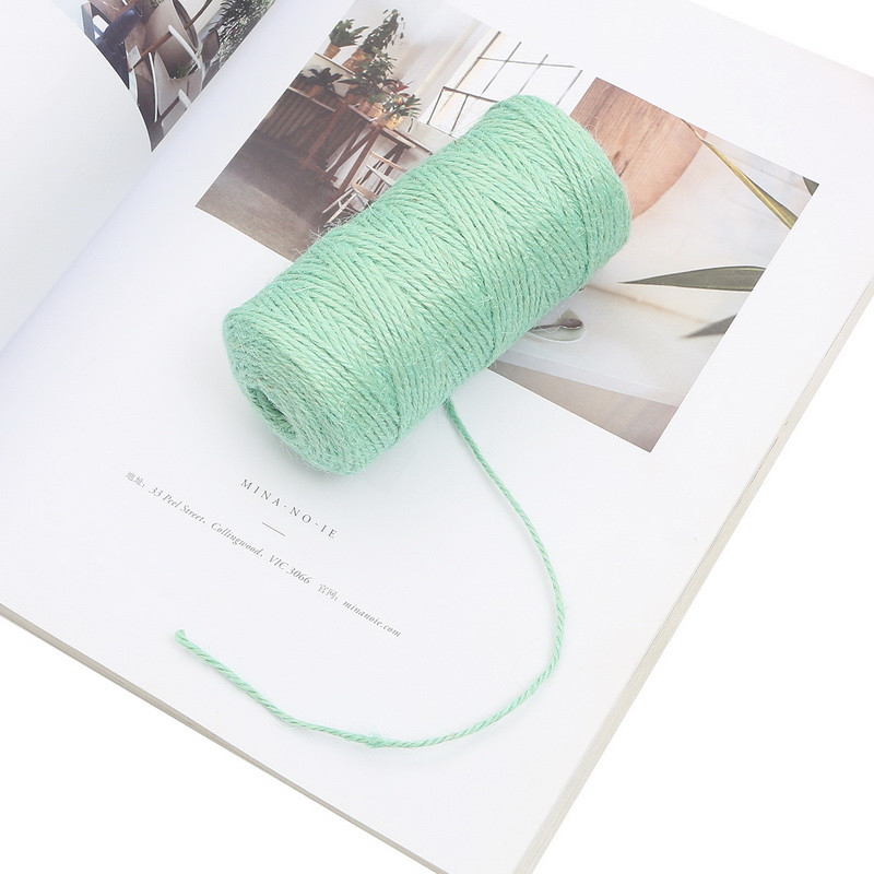 100M natūralaus audeklo Heseno džiuto špagatas kanapių virvės virvelės dovanų pakavimo stygos Kalėdų renginių ir vakarėlių reikmenų dekoras