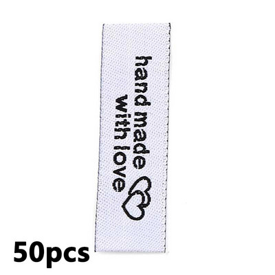 50 kom/lot Naljepnica za šivanje odjeće po narudžbi Glavna naljepnica na odjeći Damask pletena izvezena privatna oznaka s logotipom