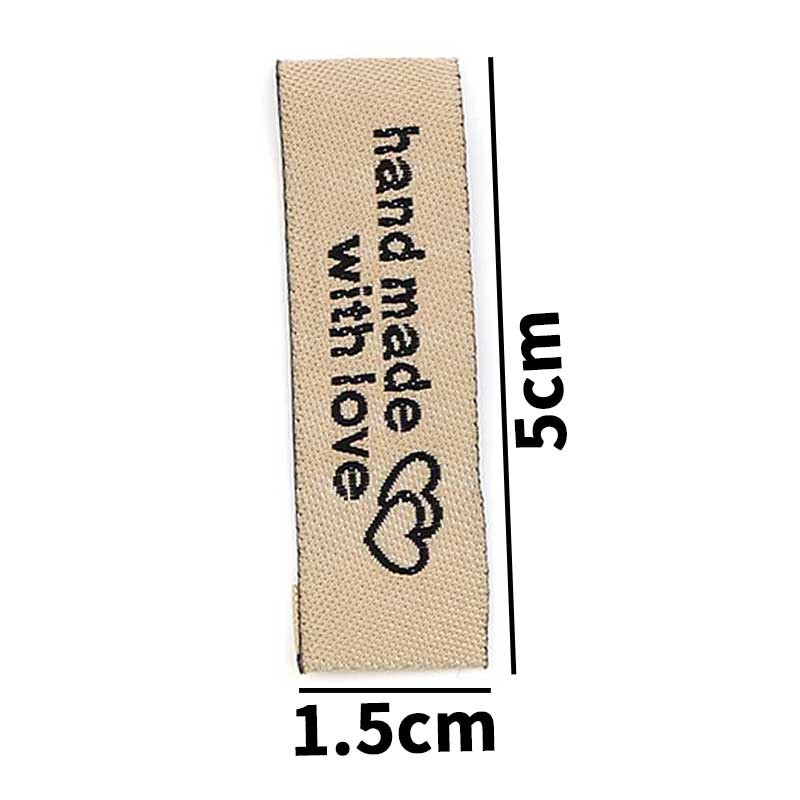 50 kom/lot Naljepnica za šivanje odjeće po narudžbi Glavna naljepnica na odjeći Damask pletena izvezena privatna oznaka s logotipom
