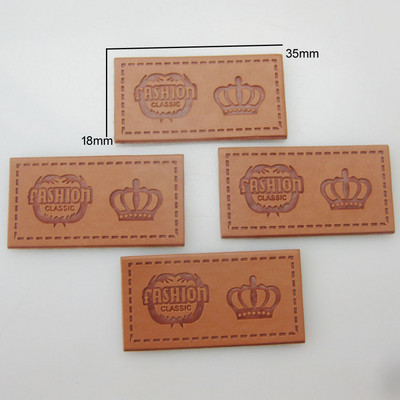 20kom 35MM smeđe kožne PU naljepnice za pribor za šivanje odjeće