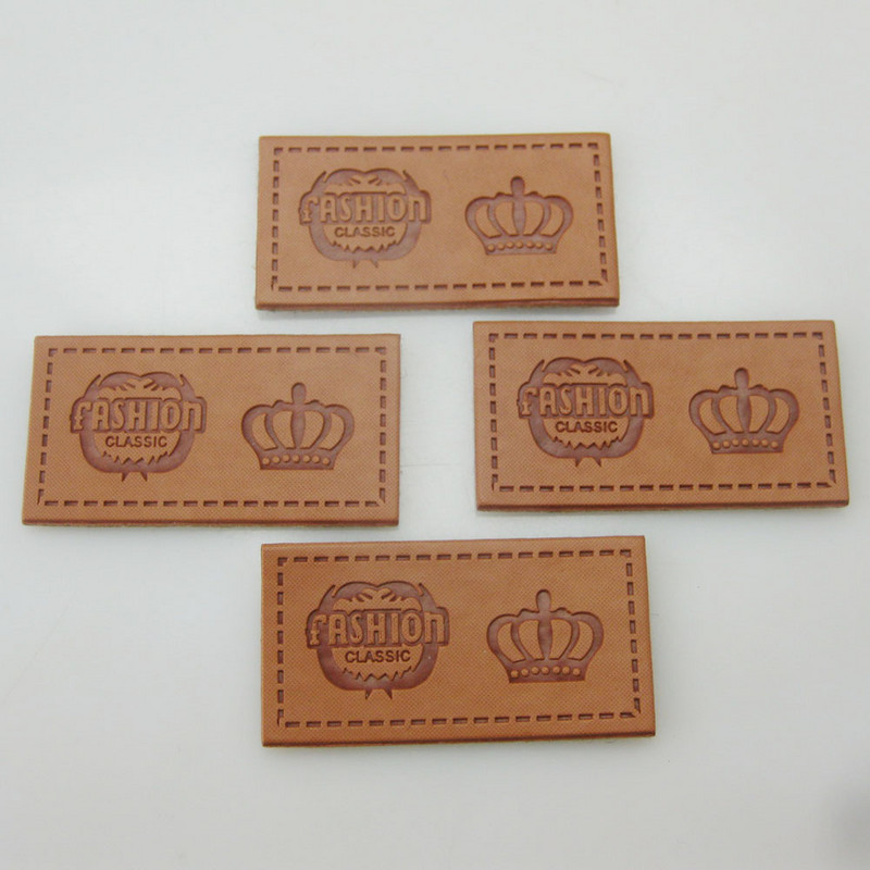 20kom 35MM smeđe kožne PU naljepnice za pribor za šivanje odjeće