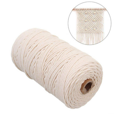 Pamučna užad 2 mm x 200 m Macrame pamučna užad za vješanje na zid Hvatač snova za zidne vješalice Vješalice za biljke Zidna umjetnost Homewares
