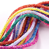 1 jard od 6 mm smole sa svjetlucavim kamenčićima Užad u različitim bojama Cijevni kabel Uže Ukrasi za vjenčane ukrase F0144
