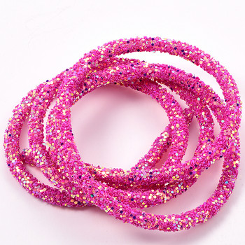 1 ярд 6 мм смола, блестящи кристали, въже с разноцветни тръбни кабели, въже, кристали, подрязване за сватбени декорации F0144