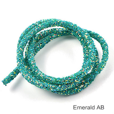 1 jard od 6 mm smole sa svjetlucavim kamenčićima Užad u različitim bojama Cijevni kabel Uže Ukrasi za vjenčane ukrase F0144