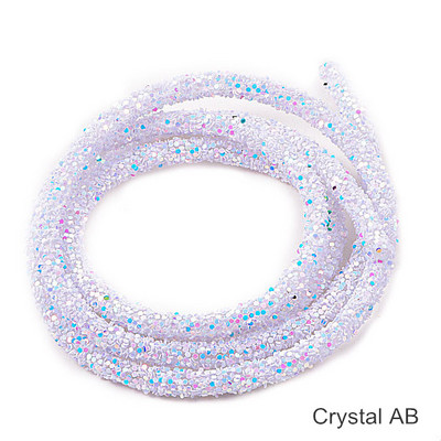 1 jard od 6 mm smole sa svjetlucavim kamenčićima Užad u različitim bojama Cijevni kabel Uže Ukrasi za vjenčane ukrase F0144