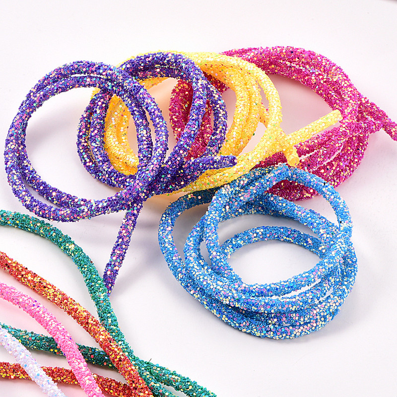 1 jard od 6 mm smole sa svjetlucavim kamenčićima Užad u različitim bojama Cijevni kabel Uže Ukrasi za vjenčane ukrase F0144