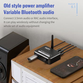 Bluetooth 5.0 Audio Receiver Digital to Analog Audio DAC Converter Spdif Optical Fiber Signal to 3.5MM 3.5 AUX 2 RCA Enplifier