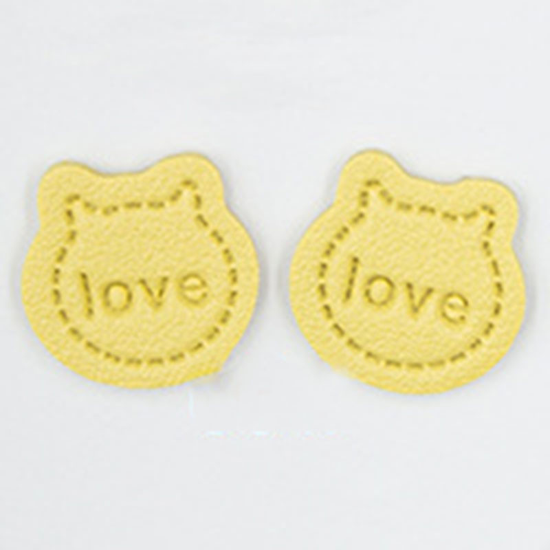 10 ks/balenie kožených štítkov s ľúbostnými listami, štítkov na oblečenie, tašky, DIY, ručne vyrábaných, šijacích, remeselných, klobúkov, topánok, dekoračného materiálu