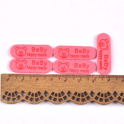 50 buc. Etichete din piele cu relief urs multicolor Etichete de artizanat pentru haine Accesorii de cusut Articole de îmbrăcăminte Etichete lucrate manual