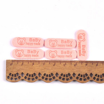 50 buc. Etichete din piele cu relief urs multicolor Etichete de artizanat pentru haine Accesorii de cusut Articole de îmbrăcăminte Etichete lucrate manual