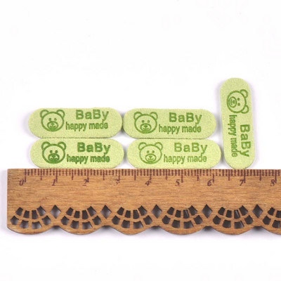 50 buc. Etichete din piele cu relief urs multicolor Etichete de artizanat pentru haine Accesorii de cusut Articole de îmbrăcăminte Etichete lucrate manual