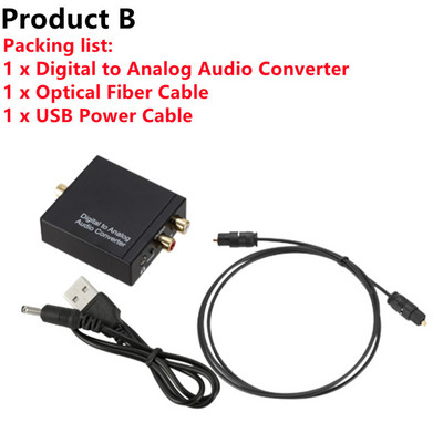 Digitális-analóg DAC digitális audio dekóder erősítő 3,5 mm-es jack koaxiális optikai szál digitális-analóg audio Rca L/R átalakító