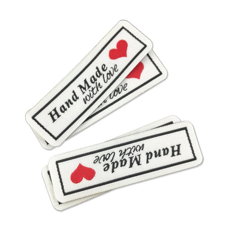 Călcat manual realizat cu dragoste Etichete pentru îmbrăcăminte Cusut Etichetă adezivă pentru haine Etichete termo-adezive lucrate manual pentru etichetă cadou