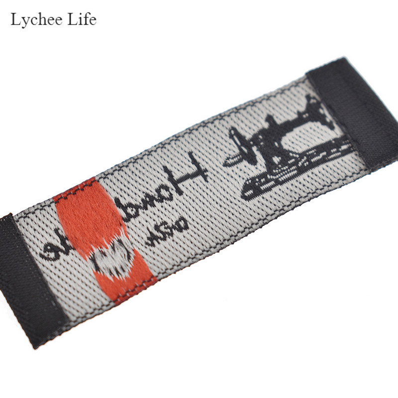 Lychee Life 50vnt. Rankų darbo austos raidžių etiketės Drabužiai Batai Krepšiai Rankų darbo medvilnės etiketės Pasidaryk pats drabužių etiketės Siuvimo medžiagos