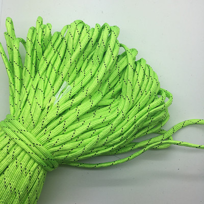 10 jardi/lota jaukta krāsa Paracord rokassprādzes Virve 7 šķiedru izpletņa aukla KEMPINGS pārgājieni Green+