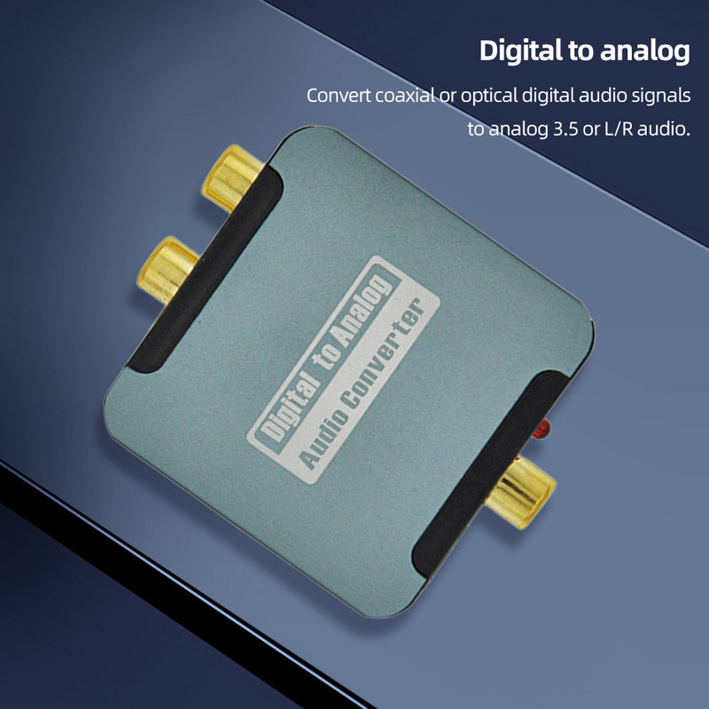 Digitális-analóg hangkonverter 3,5 mm-es TV-hanghoz alkalmas Digitális koaxiális száloptikai analóg kimenet átalakító otthonra
