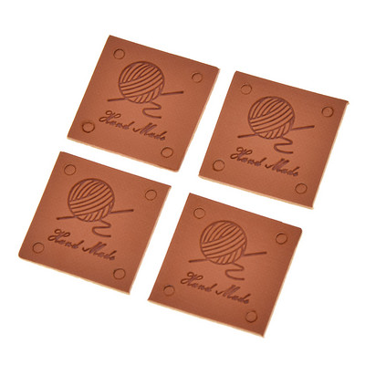 Lychee Life 50 kom./lot četvrtastog oblika Ručno izrađene kožne naljepnice za odjeću za DIY zanate Šivanje na torbu za odjeću Cipele Dekorativne oznake od tkanine