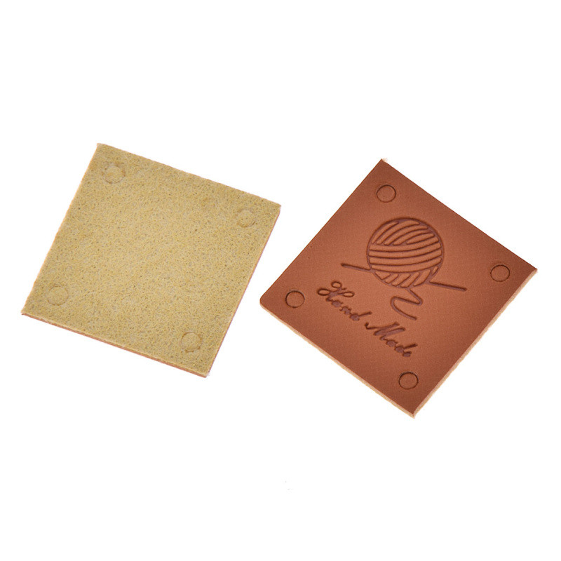 Lychee Life 50 kom./lot četvrtastog oblika Ručno izrađene kožne naljepnice za odjeću za DIY zanate Šivanje na torbu za odjeću Cipele Dekorativne oznake od tkanine