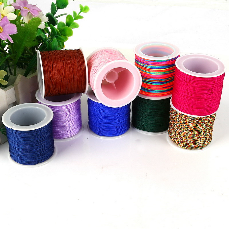 23 boje Saten Rattail Najlonsko uže Kineski čvor Rese Macrame konac konac DIY rese Upletene perle Konac Odjevni dodaci