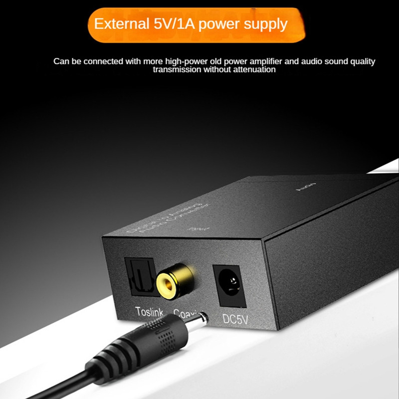 1 rinkinys 3,5 mm optinio pluošto skaitmeninis į analoginį skaitmeninį analoginį keitiklį garso Aux Rca L / R keitiklis Spdif