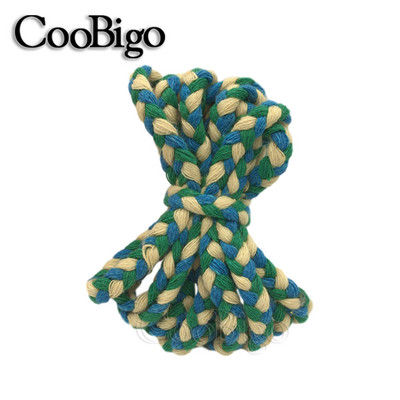 5 Metri kokvilnas virve, trīs šķipsnas, savīti auklas, DIY amatniecības soma Mājas tekstila dekoru auklas šūšanas dāvanu iesaiņošanas piederumi 6 mm