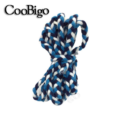 5 Metri kokvilnas virve, trīs šķipsnas, savīti auklas, DIY amatniecības soma Mājas tekstila dekoru auklas šūšanas dāvanu iesaiņošanas piederumi 6 mm