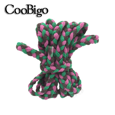 5 Metri kokvilnas virve, trīs šķipsnas, savīti auklas, DIY amatniecības soma Mājas tekstila dekoru auklas šūšanas dāvanu iesaiņošanas piederumi 6 mm