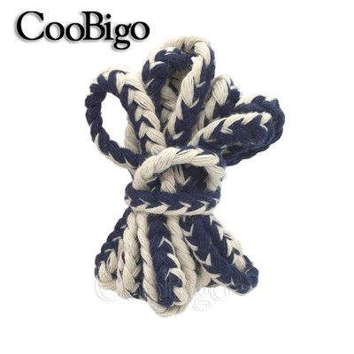 5 Metri kokvilnas virve, trīs šķipsnas, savīti auklas, DIY amatniecības soma Mājas tekstila dekoru auklas šūšanas dāvanu iesaiņošanas piederumi 6 mm