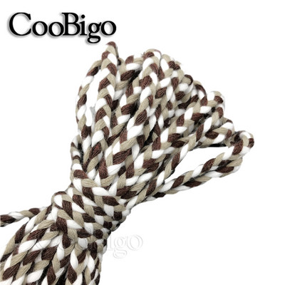 5 Metri kokvilnas virve, trīs šķipsnas, savīti auklas, DIY amatniecības soma Mājas tekstila dekoru auklas šūšanas dāvanu iesaiņošanas piederumi 6 mm