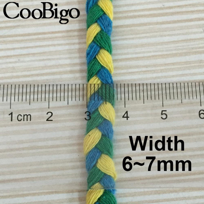 5 Metri kokvilnas virve, trīs šķipsnas, savīti auklas, DIY amatniecības soma Mājas tekstila dekoru auklas šūšanas dāvanu iesaiņošanas piederumi 6 mm