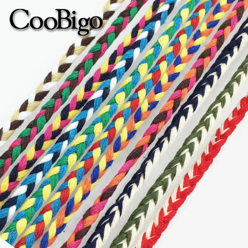 5 Metri kokvilnas virve, trīs šķipsnas, savīti auklas, DIY amatniecības soma Mājas tekstila dekoru auklas šūšanas dāvanu iesaiņošanas piederumi 6 mm