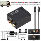 Digitális audio dekóder erősítő Protable 3,5 mm Jack koaxiális optikai szál digitális-analóg audio Aux Rca L/r konverter