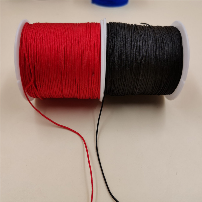 0,8 MM Dk Zeleni najlonski konac Kineski čvor Makrame kabel Narukvica Pletena žica DIY rese Šamballa žica od perli 50 metara