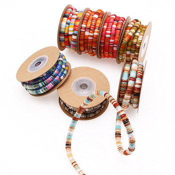 2 метра 6 мм многоцветен памучен шнур, ръчно изработен кръгъл плат, етническо въже, текстилна опаковка, бродиращи шнурове за изработка на гривни „направи си сам“