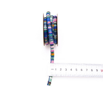 Βαμβακερό κορδόνι πολλαπλών χρωμάτων 2 μέτρων 6mm Χειροποίητο στρογγυλό ύφασμα Ethnic σχοινί υφασμάτινο περιτύλιγμα κορδόνια κεντήματος για DIY βραχιόλια