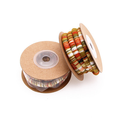 2 méteres 6 mm-es több színű pamut zsinór kézzel készített kerek szövet etnikai kötél textil csomagolás hímzőzsinórok barkács karkötők készítéséhez