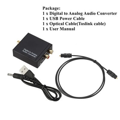 Jack portabil de 3,5 mm Fibră optică coaxială Digital la analog Audio Aux Rca L / R Convertor Spdif Digital Audio Decoder Amplificator