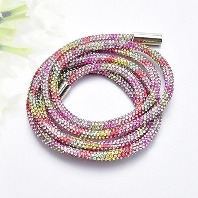 Luksuzna vezica od kamenčića, svijetle kristalne žice, vezice za cipele, majica s kapuljačom, hlače, trenirka, uže, sjajna okrugla uzica, zamjenske uzice