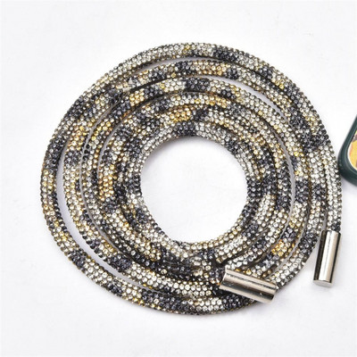 Luksuzna vezica od kamenčića, svijetle kristalne žice, vezice za cipele, majica s kapuljačom, hlače, trenirka, uže, sjajna okrugla uzica, zamjenske uzice