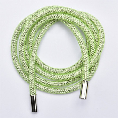 Luksuzna vezica od kamenčića, svijetle kristalne žice, vezice za cipele, majica s kapuljačom, hlače, trenirka, uže, sjajna okrugla uzica, zamjenske uzice
