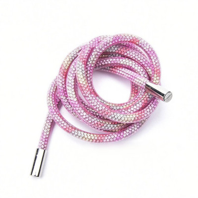 Luksuzna vezica od kamenčića, svijetle kristalne žice, vezice za cipele, majica s kapuljačom, hlače, trenirka, uže, sjajna okrugla uzica, zamjenske uzice