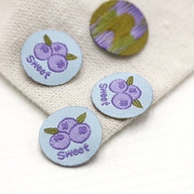 Ručno izrađena etiketa Crno-bijela oznaka za odjeću Okrugle oznake za odjeću DIY pribor za šivanje 22092202