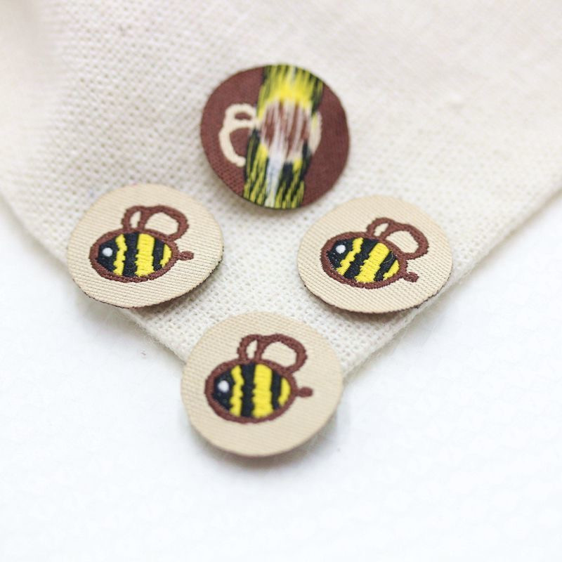 Ručno izrađena etiketa Crno-bijela oznaka za odjeću Okrugle oznake za odjeću DIY pribor za šivanje 22092202