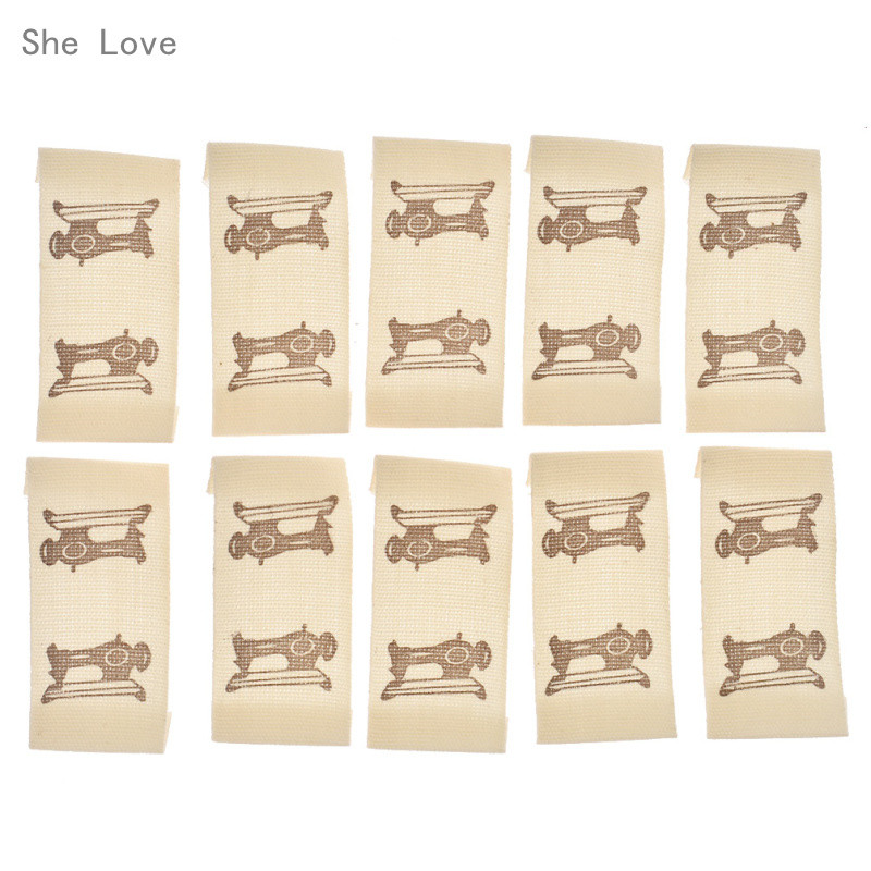 Chzimade 100 ks umývateľných látkových tkaných štítkov na odevy, ručne vyrábaných visačiek na džínsy, tašky, topánky, šijacie príslušenstvo