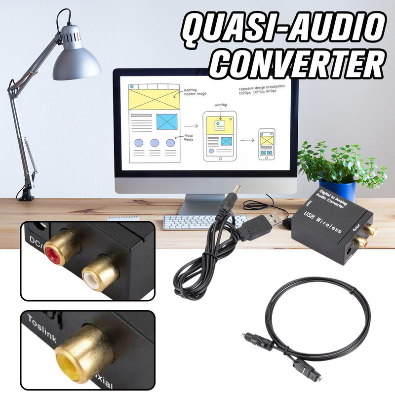 Digitalno-analogni audio pretvarač s 3,5 pojačalom signala Pojačalo analognog koaksijalnog optičkog vlakna Power IC dekoder Aud I5y9