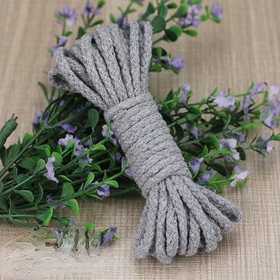 5 metara/lot 5 mm 100% pamuk, ukrasni upleteni pleteni konopci, uže za kućnu izradu, ručno rađene dodatke za ukrašavanje