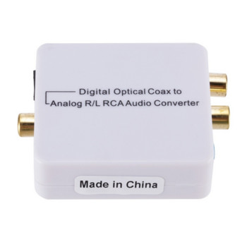 BGGQGG 3,5mm Jack DAC ψηφιακό σε αναλογικό μετατροπέα ήχου Αποκωδικοποιητής οπτικής ίνας ομοαξονικός στερεοφωνικός προσαρμογέας ήχου σε ενισχυτές RCA