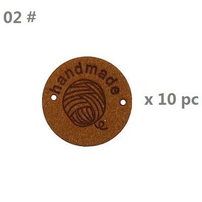 10 gab. Roku darbs PU ādas etiķetes Ādas tamborēšanas etiķetes Apģērbs Roku darbs Reljefs birkas ar caurumiem Rotājumi Trikotāžas Āda